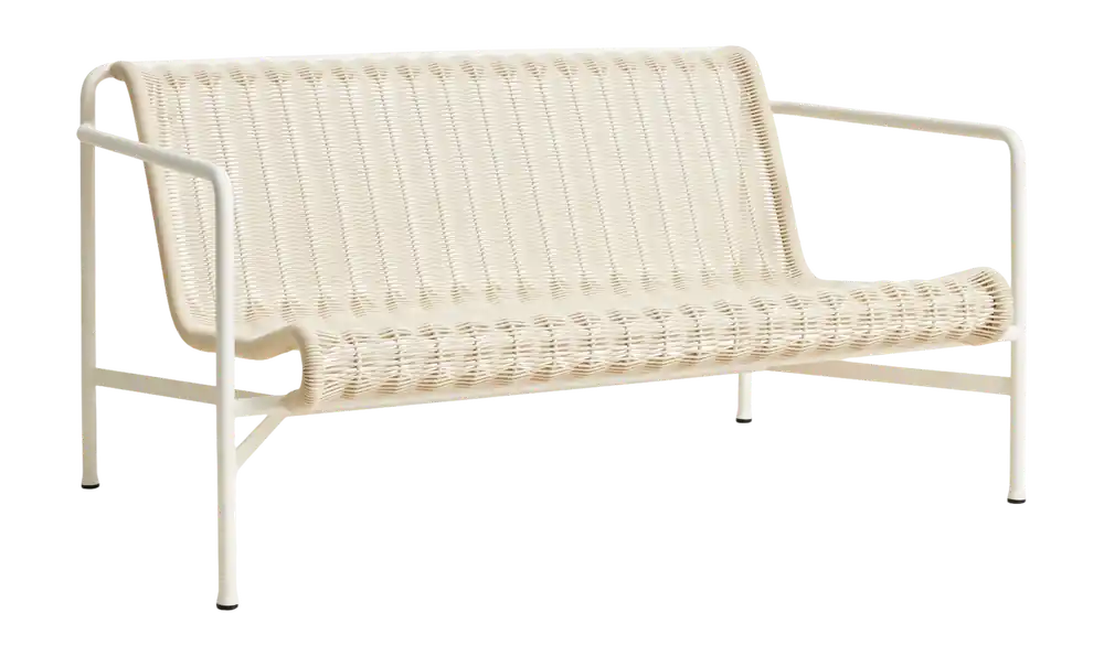 Direct Beschikbaar HAY Palissade Cord Lounge 2,5-zitsbank Low - Crème Wit