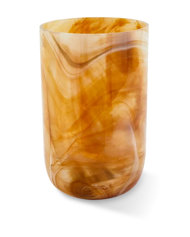 Snelle Levering POLSPOTTEN Marbled Vaas Ø 18,5 cm - Beige