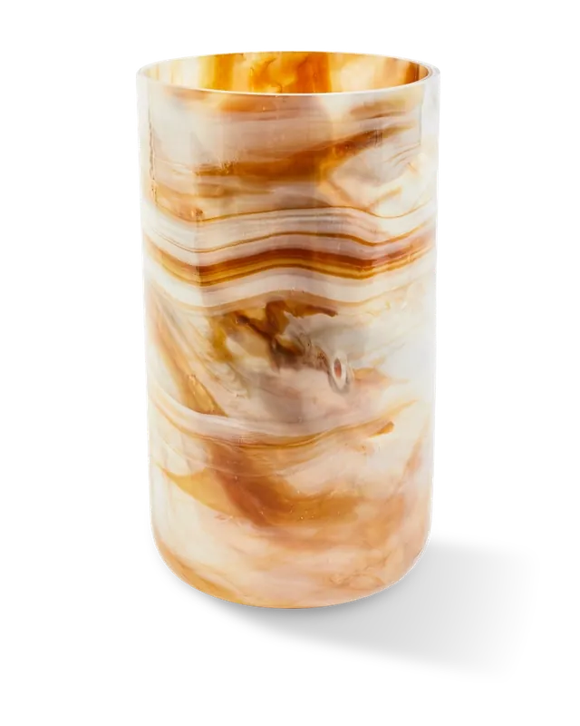 POLSPOTTEN Marbled Vaas Ø 23 cm - Beige Lage Kosten