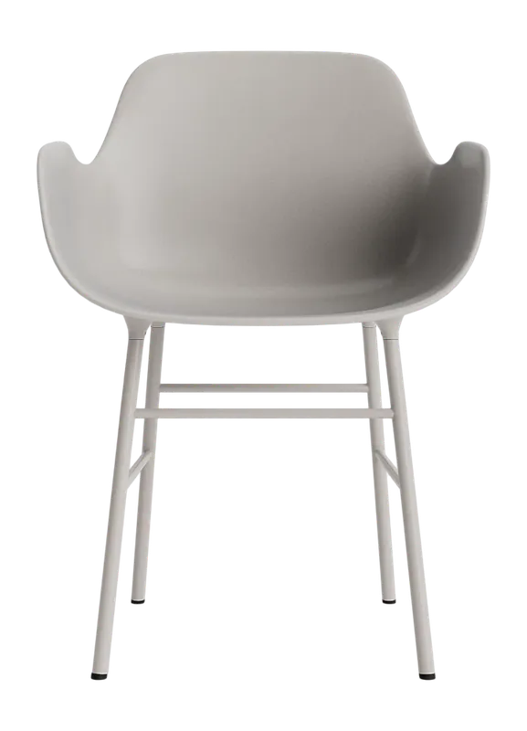 Laatste Versie Normann Copenhagen Form Stoel met Armleuning - Staal - Warm Grijs