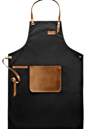 Keukenschort, Canvas en Leder, Zwart - Eva Solo Lage Prijs