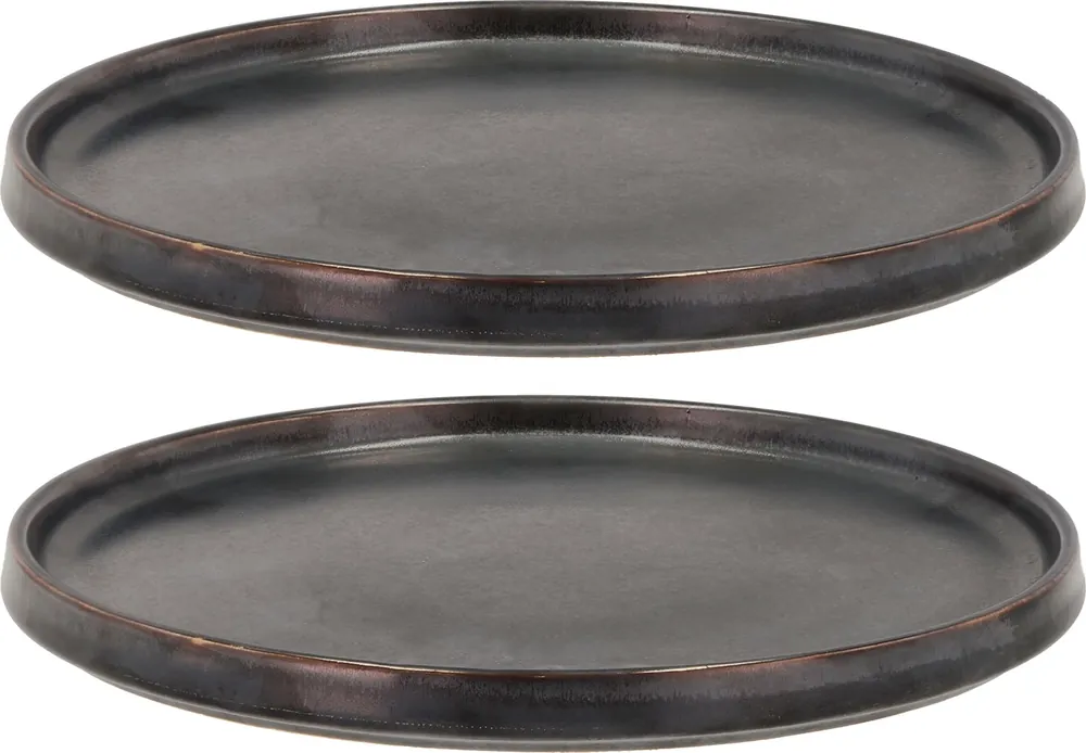 Villa Collection Fjord Ontbijtbord Ø 20,5 cm - 2st. - Zwart Shop Nu