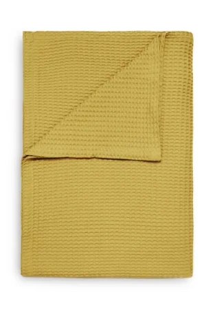 Fabrieksprijs Heckett & Lane Wafel Sprei - Curry Yellow