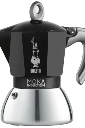 Express Levering Bialetti Moka Induction Percolator - Zwart - 4 kops