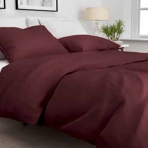 Nu Kopen Zo Home Satinado Dekbedovertrekset Uni Katoen Satijn - spicy red