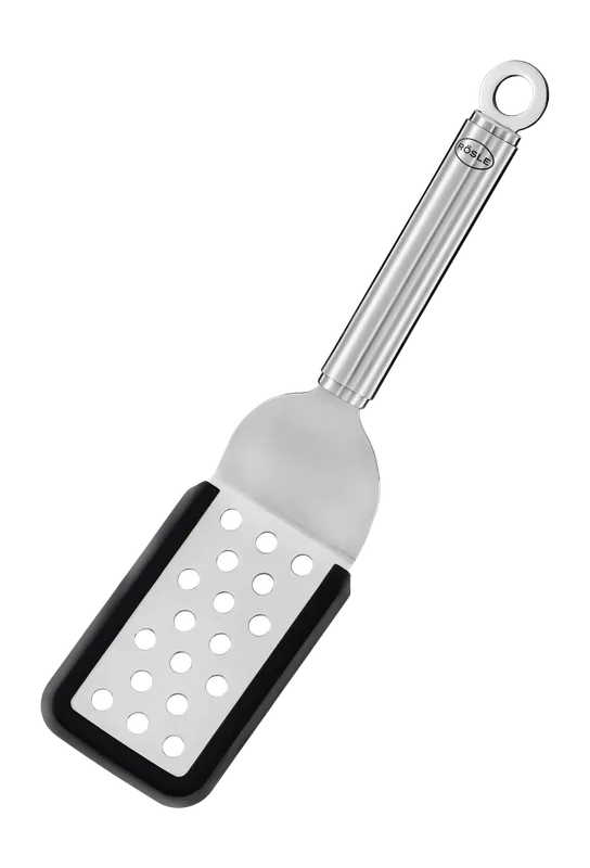 Hete Deal Rösle - Spatel, Schuin, 26 cm, Geperforeerd, Siliconen, RVS - Rösle