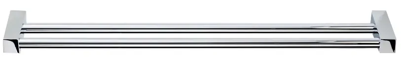 Decor Walther Bloque Handdoekstang Chrome Dubbel 80 cm Beperkt Aanbod