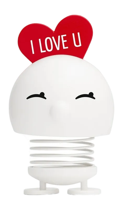 Hoptimist Bimble Ornament White Love M 12 cm Direct Beschikbaar