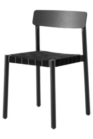 Op = Op Eetkamerstoel &Tradition Betty TK1 Black lacquered ash frame Black