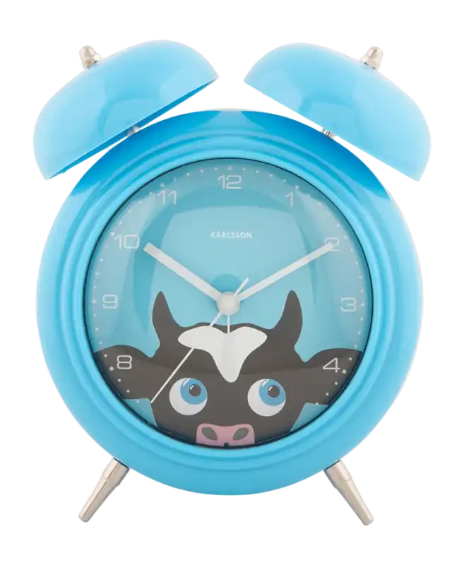 Karlsson Peekaboo Cow Wekker Blue Laatste Kans