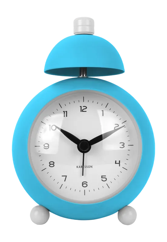 Dagaanbieding Karlsson Chaplin Wekker Bright Blue Iron Matt