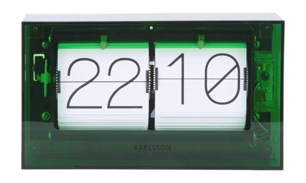 Karlsson Boxed Flip Klok Green Acrylic Gratis Retour