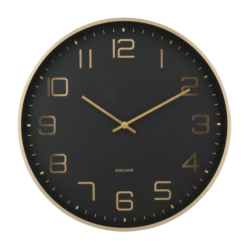 Karlsson Elegance Glow Klok Black Exclusieve Aanbieding