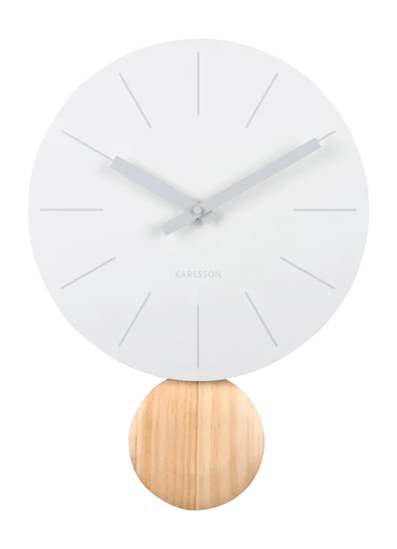Aanbieding Karlsson Arlo Pendulum Klok Matt White