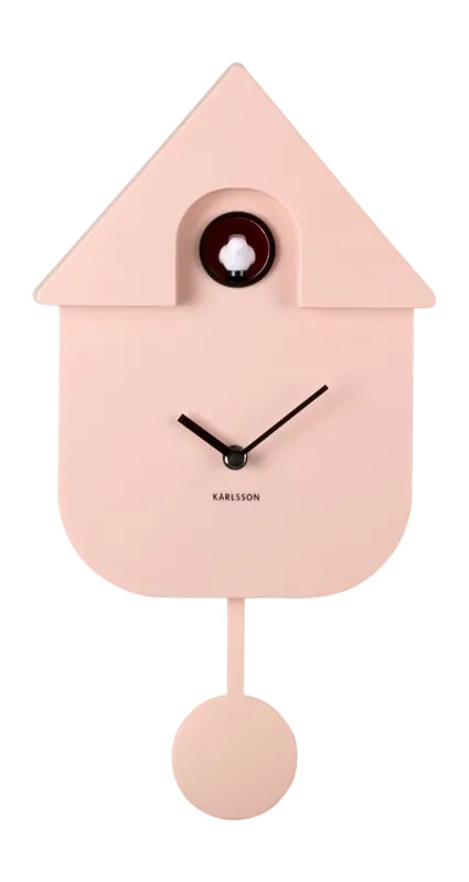 Dagaanbieding Karlsson Modern Cuckoo Klok Soft Pink ABS
