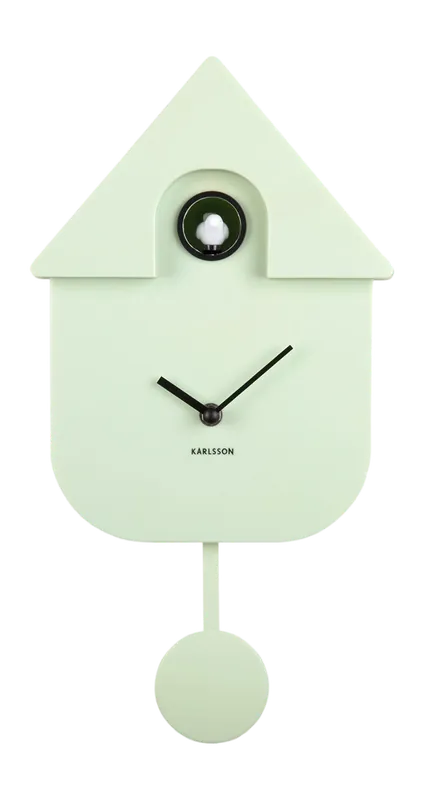 Favoriet Karlsson Modern Cuckoo Klok Soft Green ABS