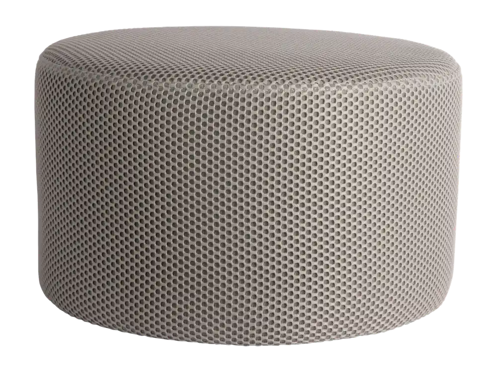 Hete Deal Leitmotiv Retro Mesh Round Poef Mouse Grey