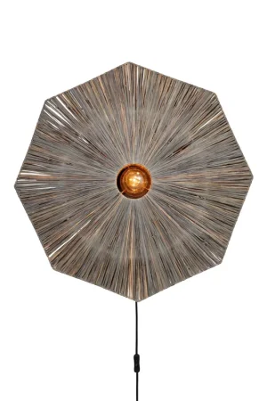 Superprijs GOOD&MOJO Wandlamp Panama - Donker grijs - 65x7x65cm