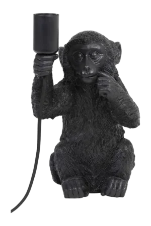 Shop Nu Light & Living Tafellamp Monkey - Zwart - 20 x 19,5 x 34 cm
