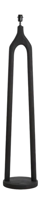 Uitverkoop Light & Living Vloerlamp Xitta - Hout Mat Zwart - Ø30 x 135 cm