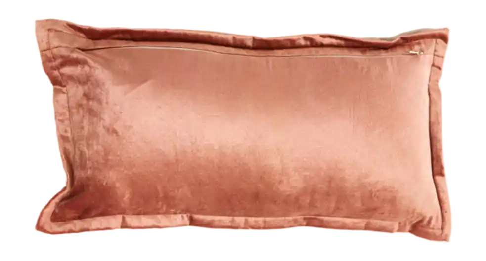 Light & Living Kussen Baxley - Velvet Oud Roze+Linnen Naturel - 60 x 30 cm Beperkt Aanbod