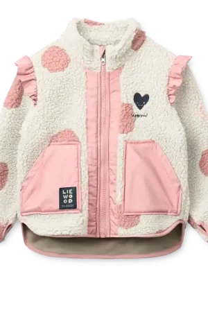 Liewood Noam Pile Frill Jas Kids Spot Dot Sandy / Rose Blush Mix Koop Vandaag