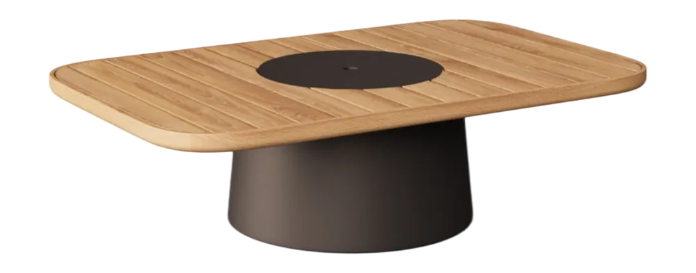 Beste Prijs Borek Loreto Tuintafel Brons Lage Tafel Teak 110 x 70 cm