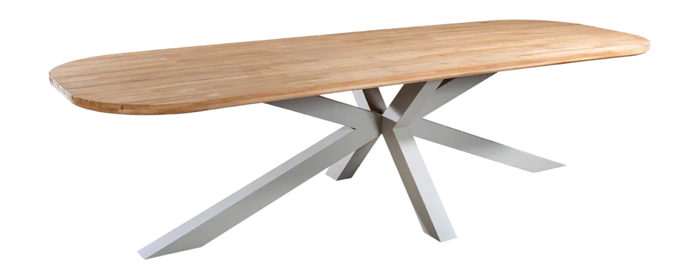 Fabrieksprijs Yoi Noas Tuintafel Alu Salix / Teak 280 x 100 cm