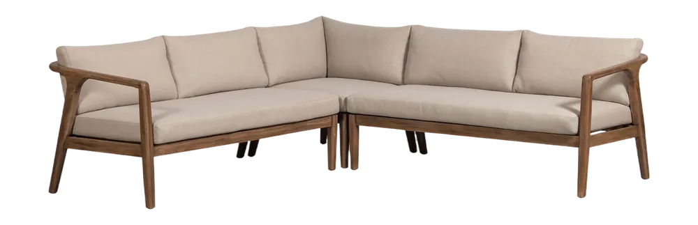 Beperkt Aanbod WOOOD Biam Loungeset Tuin - Acaciahout - Naturel/Zand