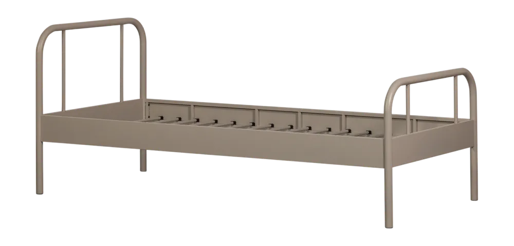 Koop Vandaag WOOOD Mata 1-Persoons Bed - Metaal - Zand - 90 x 200 cm