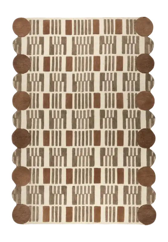Betaalbaar Vloerkleed White Label Living Mundra Beige 160 x 230 cm