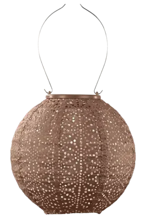 Hete Deal Solar-Lampion Lumiz Round 20 Sashiko Mocha Mousse