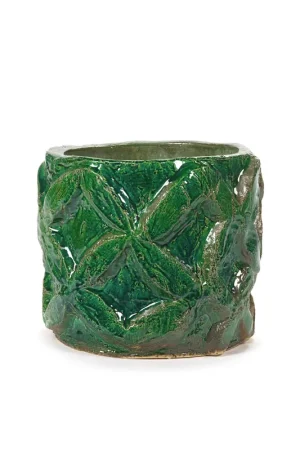 Lage Kosten Serax Look At Me Bloempot-Sierpot Groen Bella Silva D 33 cm H 28 cm