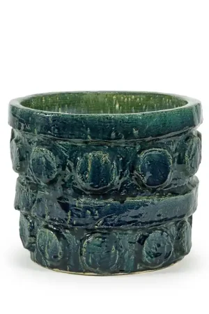 Serax Look At Me-Bella Silva Bloempot Blauw-Groen D 39,5 cm H 33 cm Aanbieding